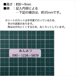 【首輪に＋安心を】お名前シート 名入れ・本体接着 3枚目の画像