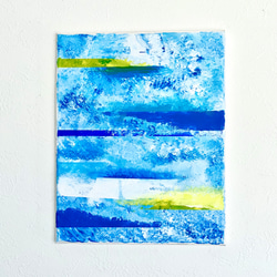 零068】絵画 宇宙 青 空 海 抽象画 原画 インテリア 絵画 零