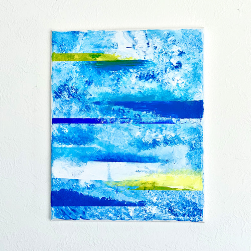 零068】絵画 宇宙 青 空 海 抽象画 原画 インテリア 絵画 零