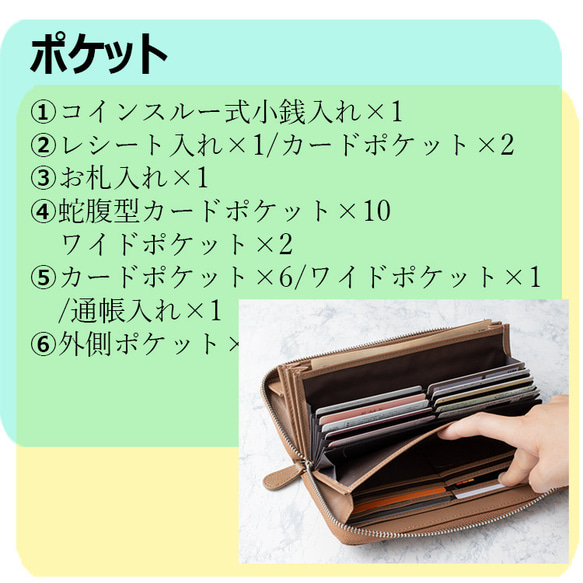 【再販未定】レシートと小銭が一瞬で分かれる 牛革 長財布 レディース  財布<t700-> 6枚目の画像