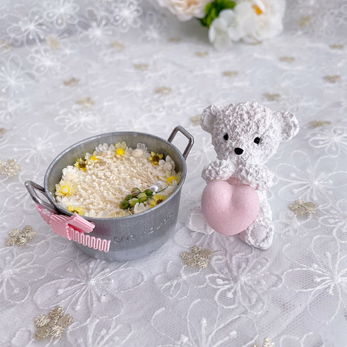 手染め薔薇ドレス くま アロマストーン