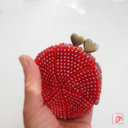 Ba-ba handmade Beads crochet round coinpurse No.1601 第6張的照片