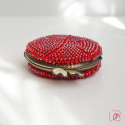 Ba-ba handmade Beads crochet round coinpurse No.1601 第3張的照片