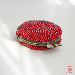 Ba-ba handmade Beads crochet round coinpurse No.1601 第4張的照片