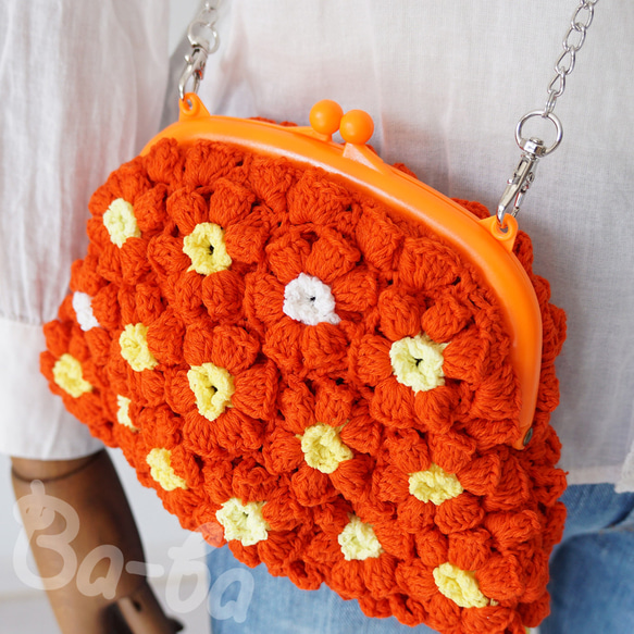 Ba-ba handmade Poppy puff knitting mini-bag  No.C1601 第9張的照片