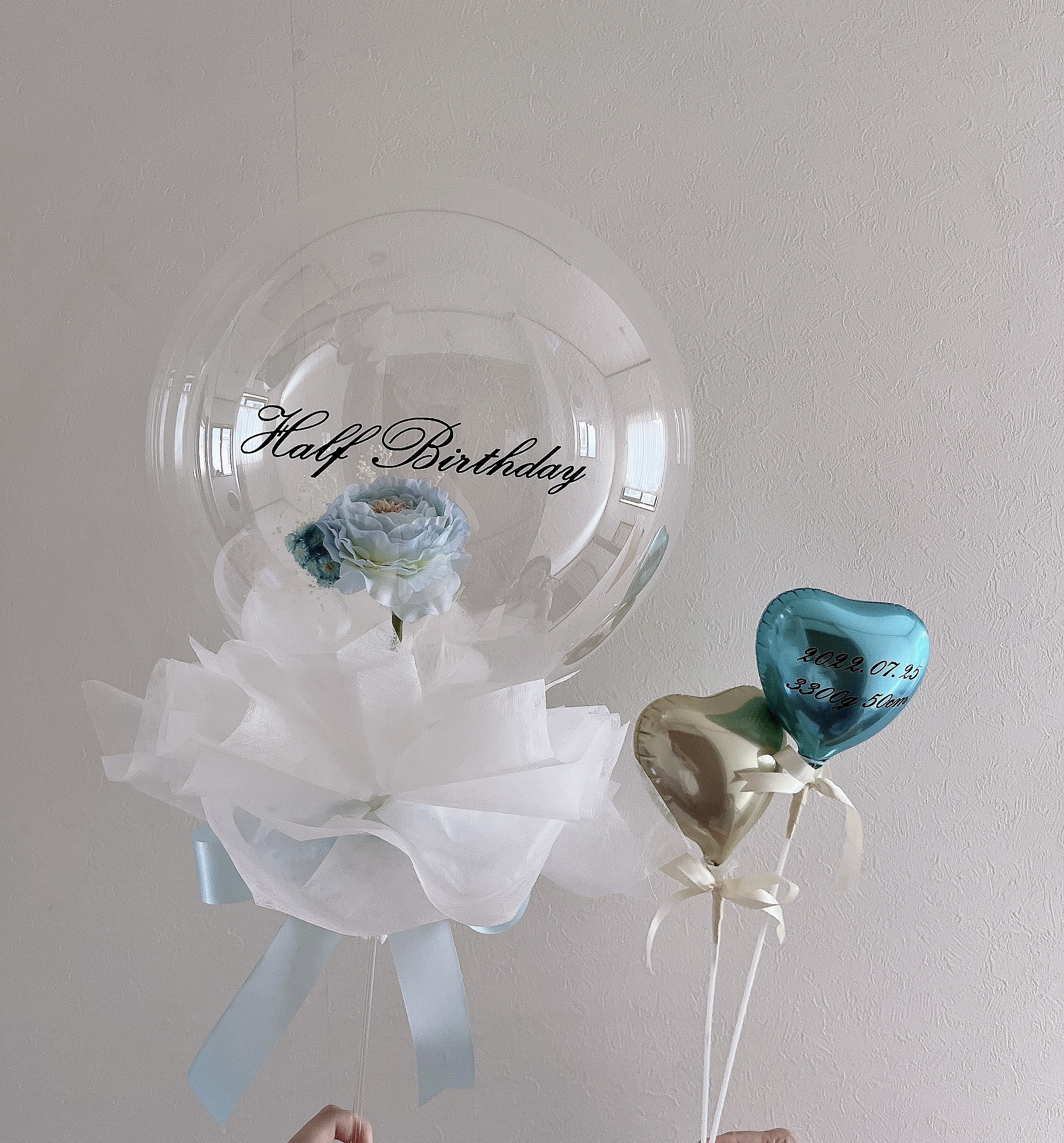 バルーンフラワー　バースデーフォトセット