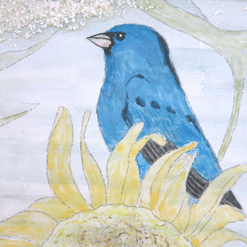 【美品】絵画　青い鳥 青い鳥」 by 林 繁｜Artmeter｜暮らしを彩るアートが、きっと