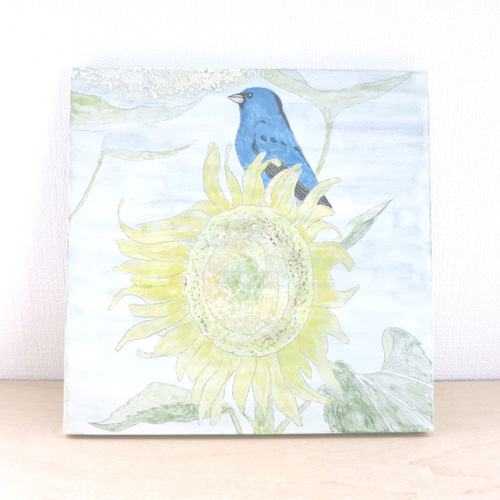 【美品】絵画　青い鳥 碧い鳥 | 佐藤雄一「LANDSCAPES」絵画/送料無料