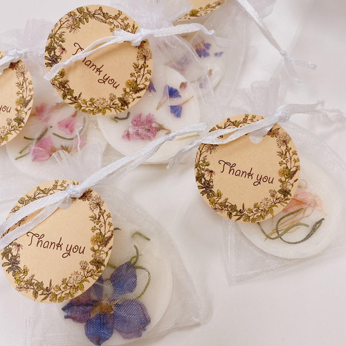 サンキュータグ付き！130個セット。プチギフトに可愛いアロマサシェ