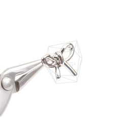 ERG-2140-R [2 件] 絲帶耳環，繩絲帶耳環 / 13mm X 22mm 第4張的照片