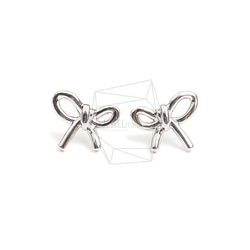 ERG-2140-R【2個入り】リボンピアス,Rope Ribbon Earring/13mm X 22mm 1枚目の画像