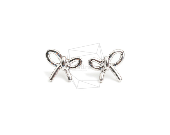 ERG-2140-R【2個入り】リボンピアス,Rope Ribbon Earring/13mm X 22mm 1枚目の画像