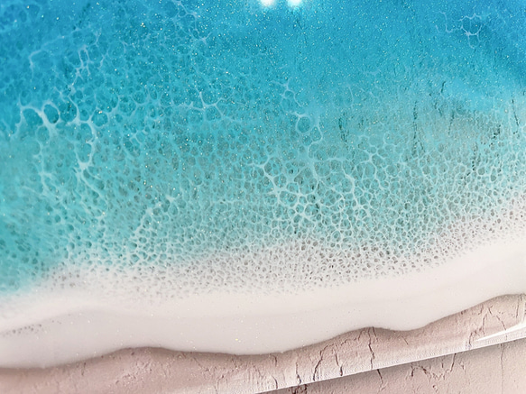 エポキシレジン 海アート 透明アクリルボード 2枚目の画像