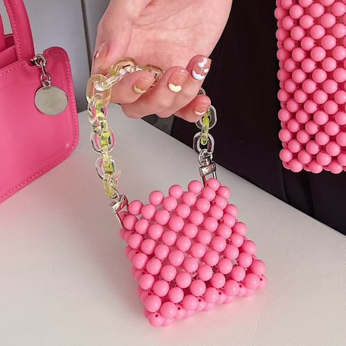 ビーズバッグ ビーズ ショルダーバッグ ミニ ポーチ スマホポーチ