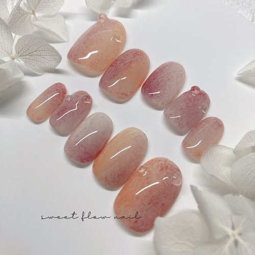 NO.1 ネイルチップ＊リニューアル ニュアンスネイル成人式 和装 振袖