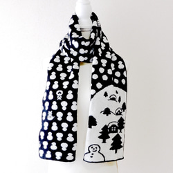 snowmanマフラー 黒 マフラー in the pocket 通販 14363666｜Creema