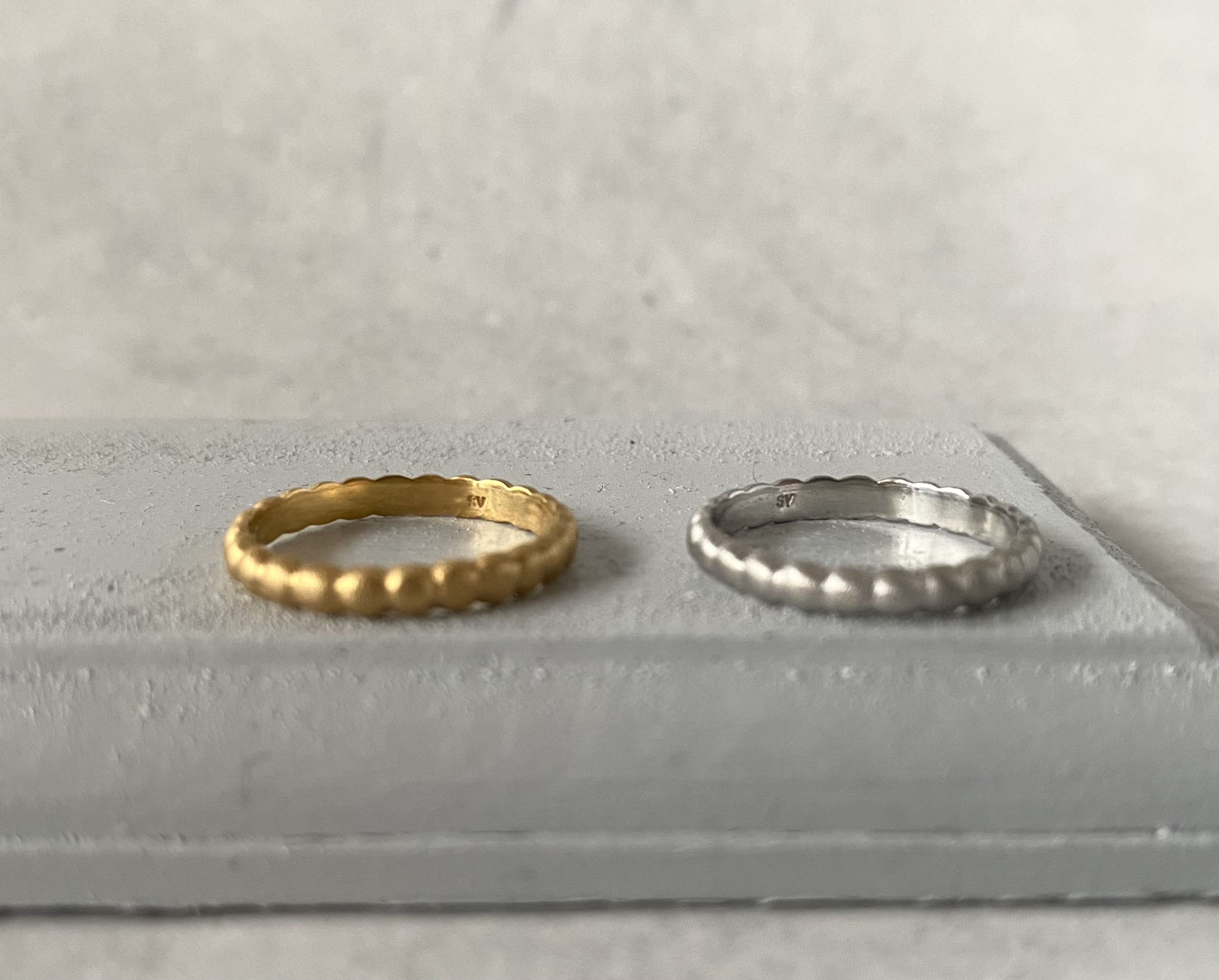 〈Ryutoan〉ポコポコリング ゴールド　マット