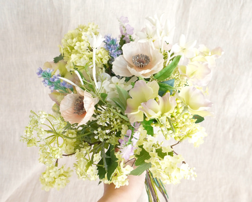ウェディングブーケ（アーティフィシャルフラワー造花）草花・クラッチ
