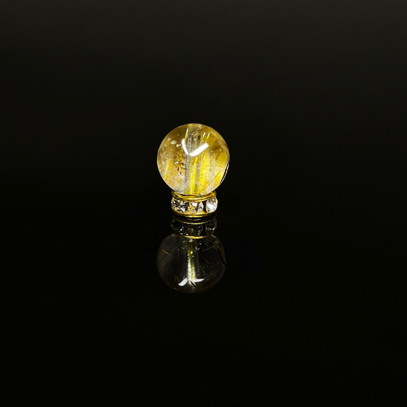 【存在感がものすごい!!】８ミリ 現品一点物 1粒売り 太陽放射ルチル 金針水晶 ＫＨ２４ ヘマタイト 最強の天然石 5枚目の画像