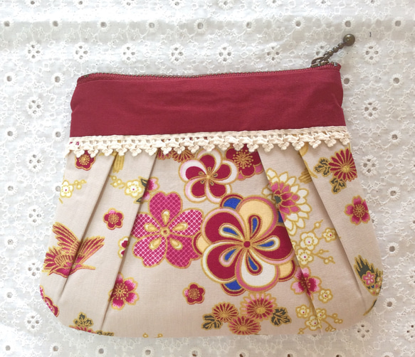 送料無料 ハンドメイド かわいい ポーチ ファスナー 小物 マスク