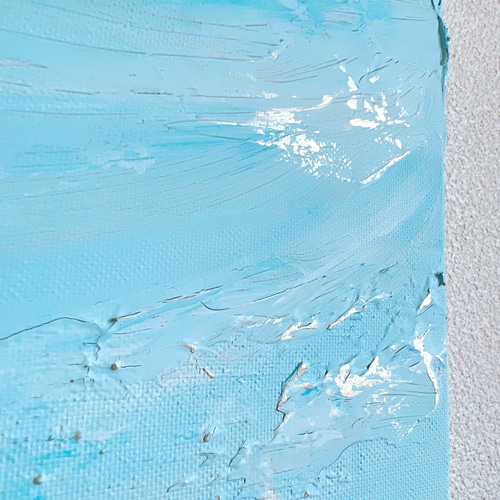 癒しの風景絵画＊空と海　どこまでもブルー　煌めきの海　ヒーリング　リフレッシュ SKY - 青 海 絵画 インテリア アート 絵画 空 癒し モダン