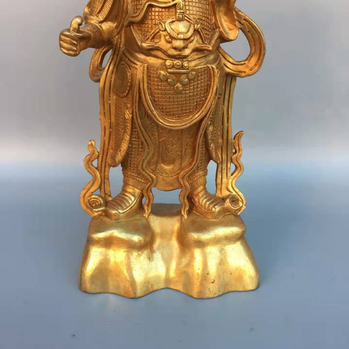 神像 銅製 留金 中国民間伝説 托塔天王 軍神 賞物 置物 希少珍品 神像 銅製 留金 中国民間伝説 托塔天王 軍神 賞物 置物 希少珍品
