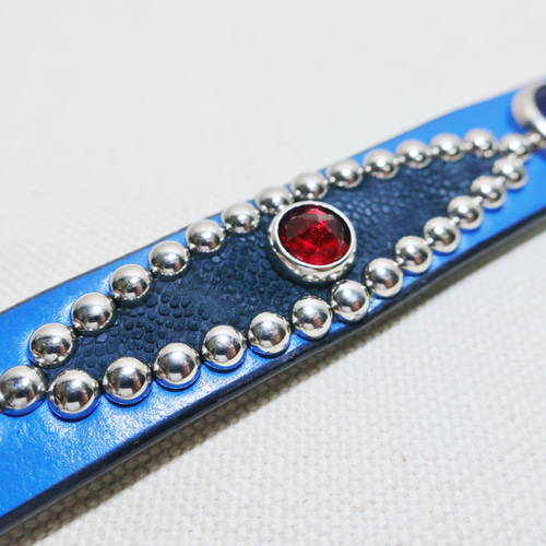 スタッズブレスレット UKサドルレザー ゾウ革 レザークラフト