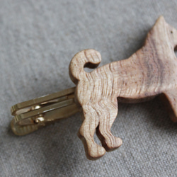 日本犬木製ネクタイピン 3枚目の画像