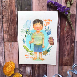 似顔絵を出産祝いやお誕生日プレゼントに！お花いっぱいオーダー 