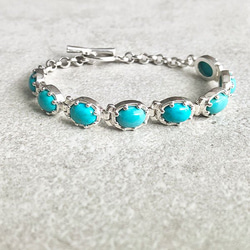 925 バリチェーン　ターコイズ　ブレスレット fa-b42-1.jpg
