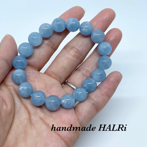 天然石ブレスレット193◇アクアマリン ブレスレット handmade HALRi ...