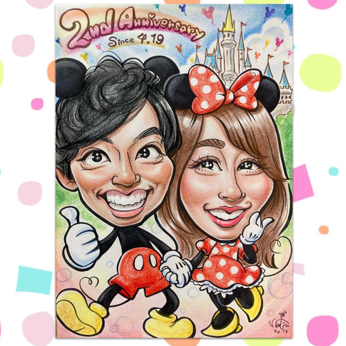 結婚式♡ウェルカムボード♡ウェディング似顔絵♡結婚祝いにも