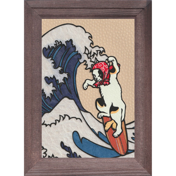波乗猫 切り絵 切り絵 伊勢屋 通販 14365625｜Creema(クリーマ)