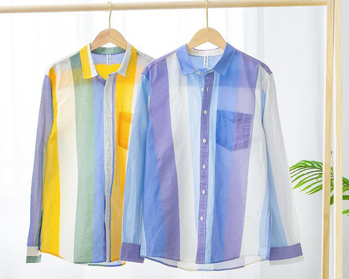 春夏新品 メンズ リネンシャツ 長袖シャツ ストライプ柄 麻