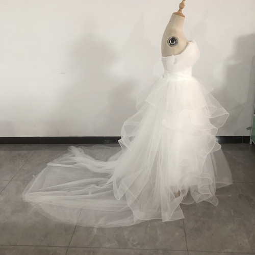 ウエディングドレス オフショルダーフィッシュテール 結婚式 披露宴  