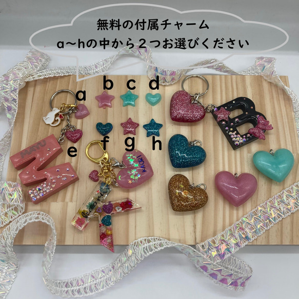 ♡お名前埋め込みいたします♡クリスタルストーンイニシャルキーホルダー♡名入れギフト♡スマホショルダーに付けてもcute♡ 19枚目の画像