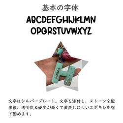 ♡お名前埋め込みいたします♡クリスタルストーンイニシャルキーホルダー♡名入れギフト♡スマホショルダーに付けてもcute♡ 5枚目の画像