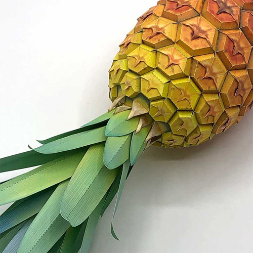 ペーパークラフト パイナップルⅡ キット minichal 通販 14365884