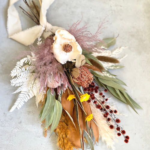 ドライフラワーブライダルブーケ　前撮り　ネイティブブーケ　クラシカル ドライフラワーブライダルブーケ ネイティブクラシカル 前撮り 【公式