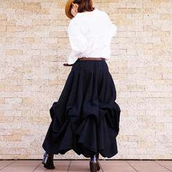 大尺寸 * 任何服裝 [自由排列裙子] 售出超過 1500 件 * 圓形裙子 * 黑色 第14張的照片