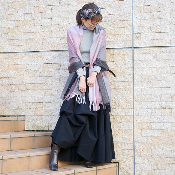 大尺寸 * 任何服裝 [自由排列裙子] 售出超過 1500 件 * 圓形裙子 * 黑色 第10張的照片