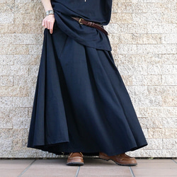 大尺寸 * 任何服裝 [自由排列裙子] 售出超過 1500 件 * 圓形裙子 * 黑色 第12張的照片