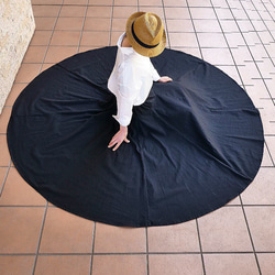 大尺寸 * 任何服裝 [自由排列裙子] 售出超過 1500 件 * 圓形裙子 * 黑色 第6張的照片