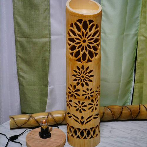 竹灯り・竹あかり・竹灯籠・竹灯篭・竹ランプ ～～ ☆竹花光輪  