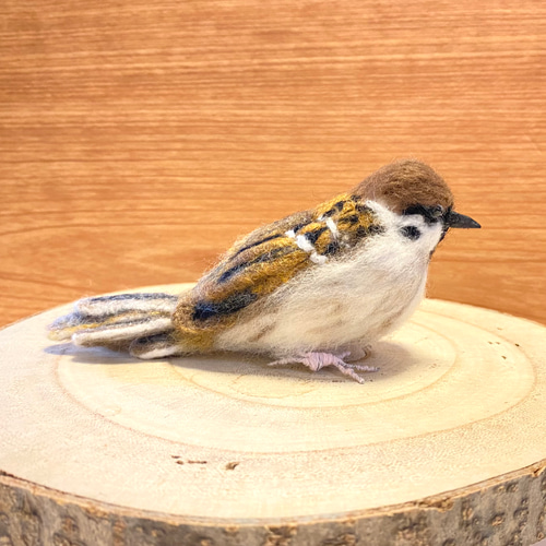 スズメ】リアルスズメちゃん /雀 すずめ 野鳥 鳥 小鳥 羊毛フェルト