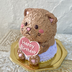 黒猫の立体ケーキ　ガナッシュクリーム　ねこ　ネコ　<ご希望のお日にち•時間帯をご指定下さい> 2枚目の画像
