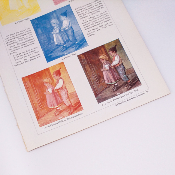 ヘルダー大百科事典より 三色印刷の解説 図版 ビンテージ 1956-2 3枚目の画像
