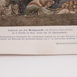 中世の絵画 ピエトロ・カヴァリーニ 最後の審判 図版 ヘルダー大百科事典 ビンテージ 1956-10 4枚目の画像