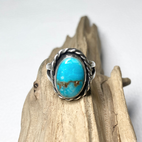 パイロットマウンテン ターコイズ シルバーリング 指輪 5号