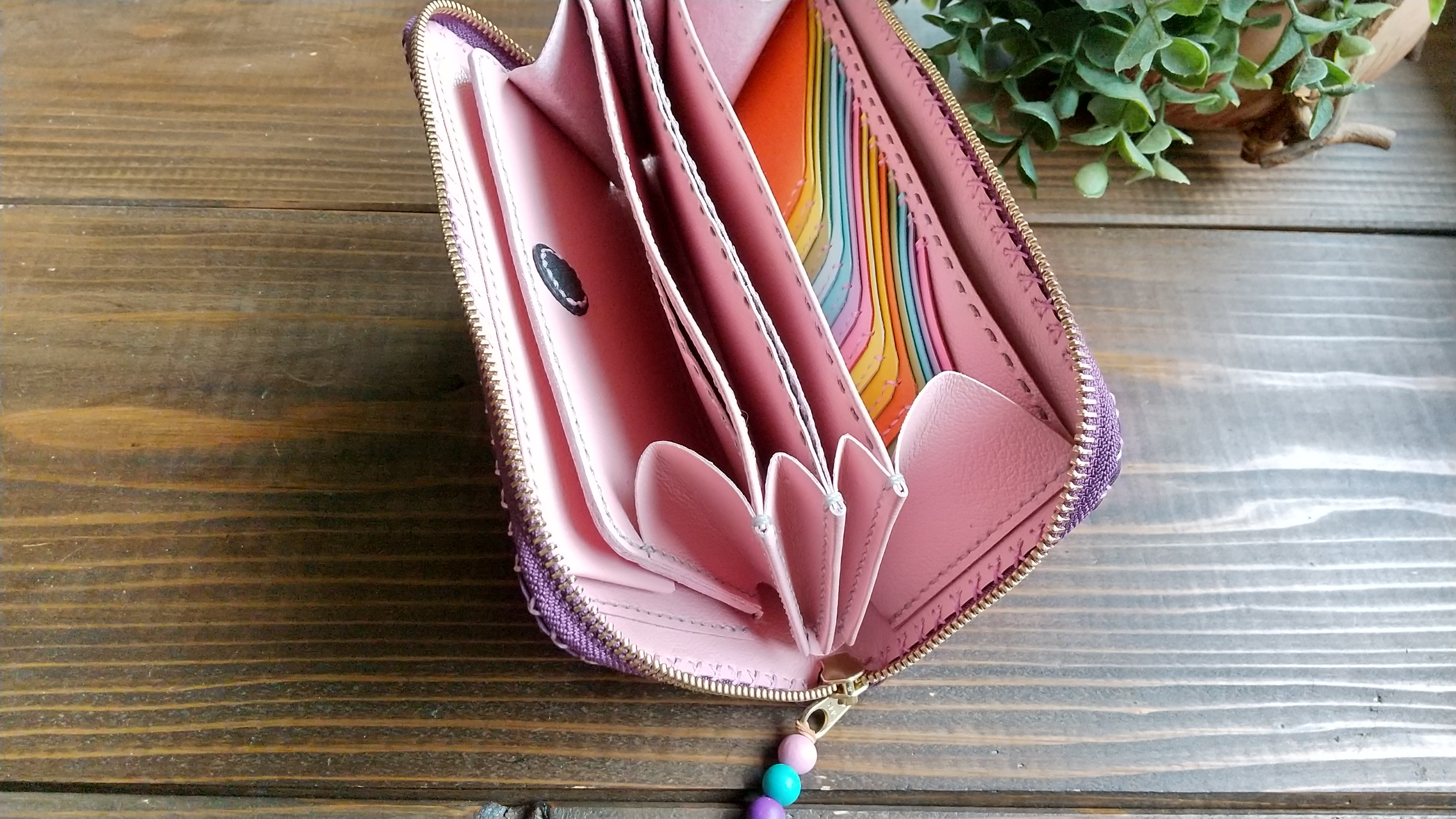 ★最終出品・新作★女の子＆うさぎ★ピンク系＊ハンドメイド＊長財布＊ ★最終出品・新作★女の子＆うさぎ★ピンク系＊ハンドメイド＊長財布＊
